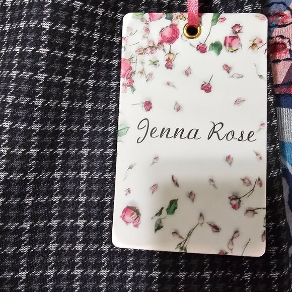 Jenna Rose Womens Black & White Houndstooth Wrap Skirt XL Polyester Rayon Blend - Picture 10 of 10